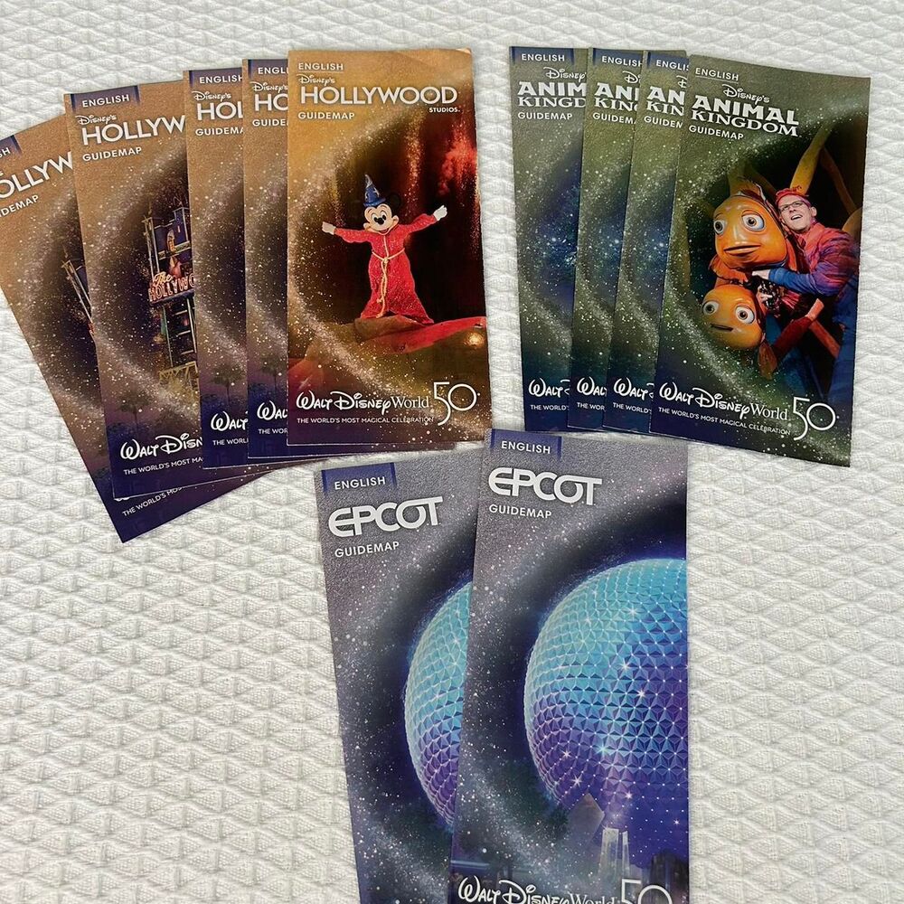 Disney World 50th Anniversary guide maps